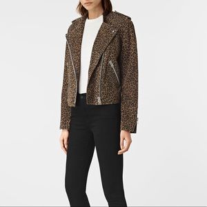AllSaints Leopard Harnett Jacket